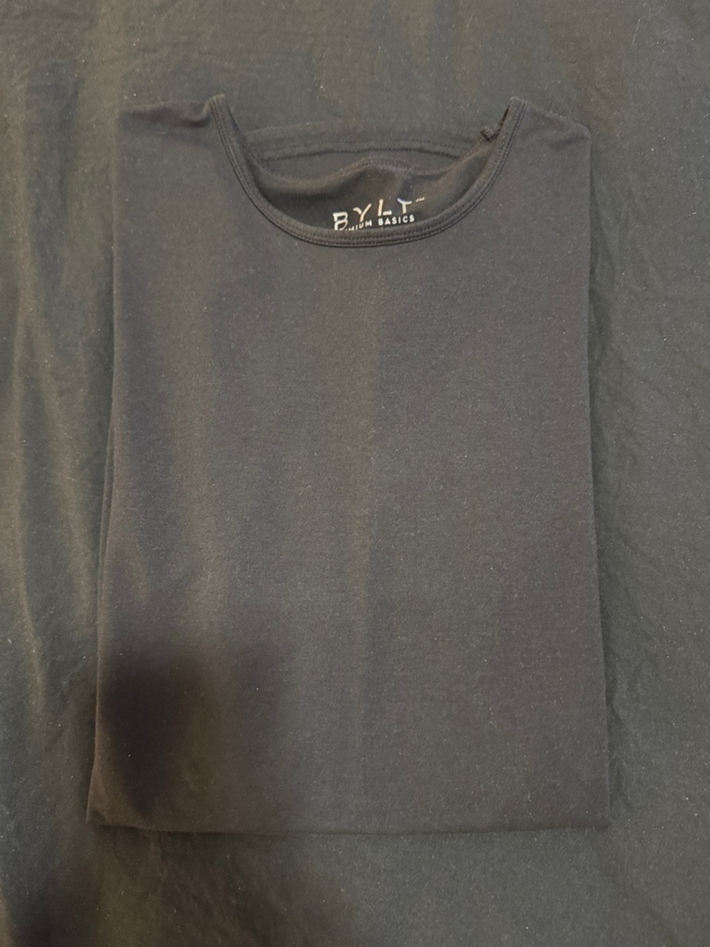 BYLT Premium Basics Signature Crew Neck T-Shirt in Black - Large